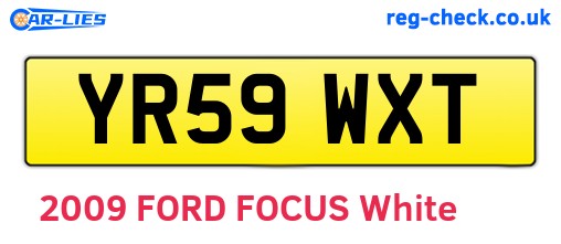 YR59WXT are the vehicle registration plates.