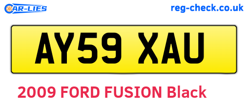 AY59XAU are the vehicle registration plates.