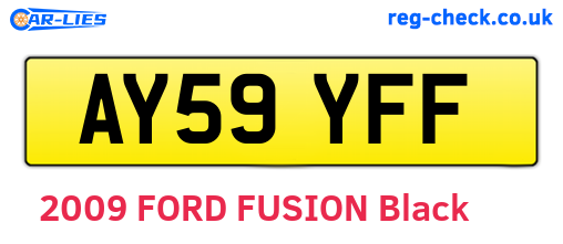 AY59YFF are the vehicle registration plates.