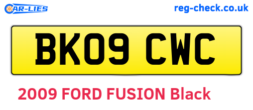 BK09CWC are the vehicle registration plates.