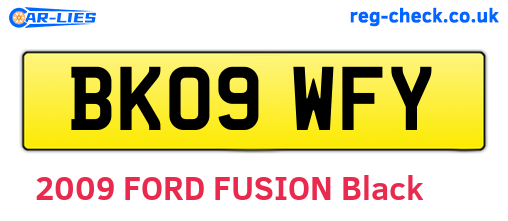 BK09WFY are the vehicle registration plates.