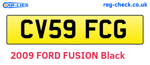 CV59FCG are the vehicle registration plates.