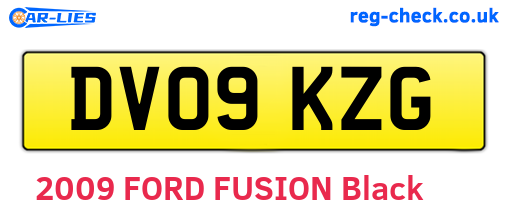 DV09KZG are the vehicle registration plates.