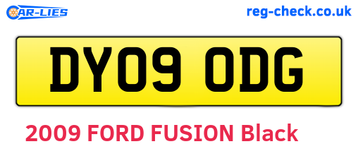 DY09ODG are the vehicle registration plates.