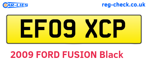EF09XCP are the vehicle registration plates.