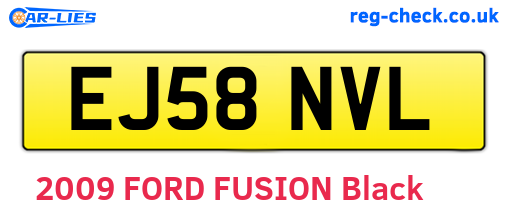 EJ58NVL are the vehicle registration plates.