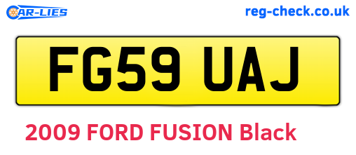 FG59UAJ are the vehicle registration plates.