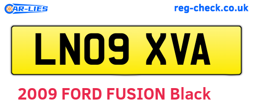 LN09XVA are the vehicle registration plates.