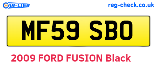 MF59SBO are the vehicle registration plates.