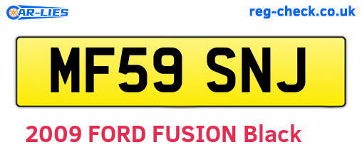 MF59SNJ are the vehicle registration plates.