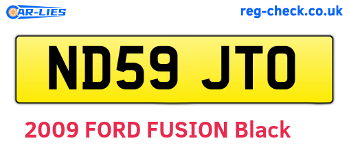 ND59JTO are the vehicle registration plates.
