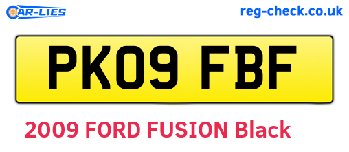 PK09FBF are the vehicle registration plates.