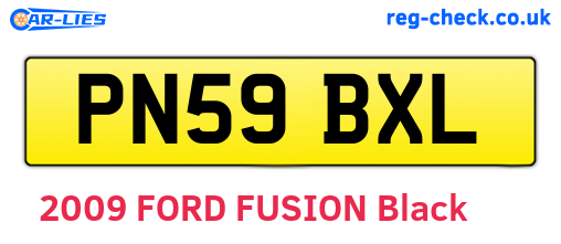 PN59BXL are the vehicle registration plates.