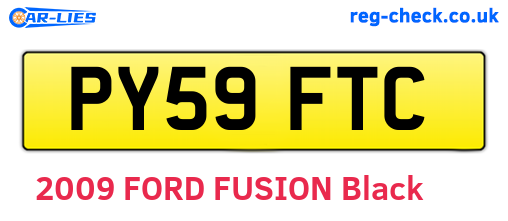 PY59FTC are the vehicle registration plates.