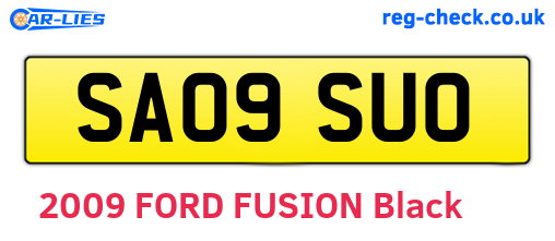 SA09SUO are the vehicle registration plates.