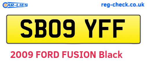 SB09YFF are the vehicle registration plates.