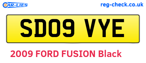 SD09VYE are the vehicle registration plates.