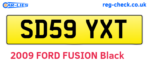 SD59YXT are the vehicle registration plates.