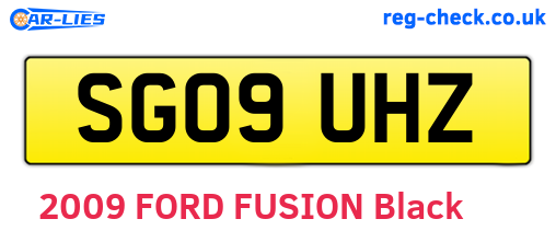 SG09UHZ are the vehicle registration plates.