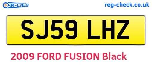 SJ59LHZ are the vehicle registration plates.