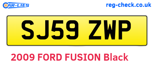 SJ59ZWP are the vehicle registration plates.