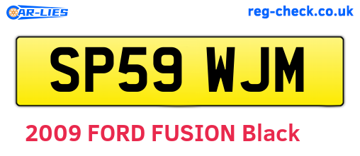 SP59WJM are the vehicle registration plates.