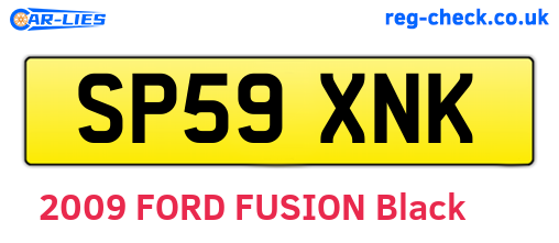 SP59XNK are the vehicle registration plates.