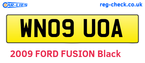WN09UOA are the vehicle registration plates.