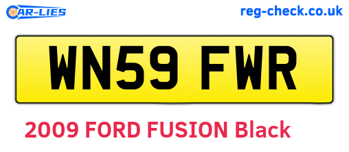 WN59FWR are the vehicle registration plates.