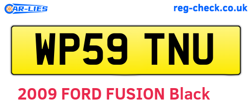 WP59TNU are the vehicle registration plates.