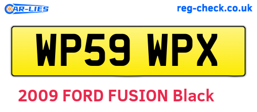 WP59WPX are the vehicle registration plates.