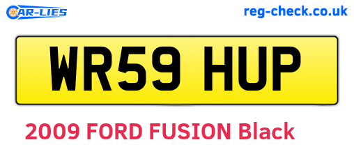 WR59HUP are the vehicle registration plates.