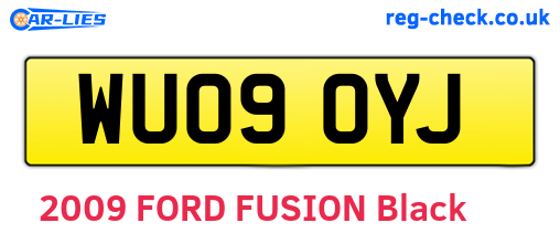 WU09OYJ are the vehicle registration plates.