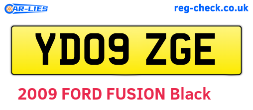 YD09ZGE are the vehicle registration plates.
