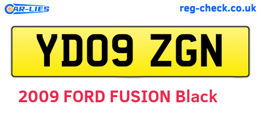 YD09ZGN are the vehicle registration plates.