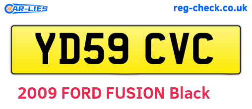 YD59CVC are the vehicle registration plates.