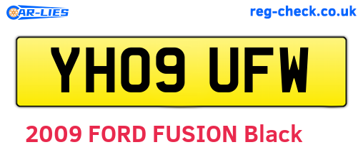YH09UFW are the vehicle registration plates.