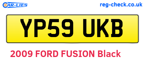 YP59UKB are the vehicle registration plates.