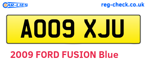 AO09XJU are the vehicle registration plates.