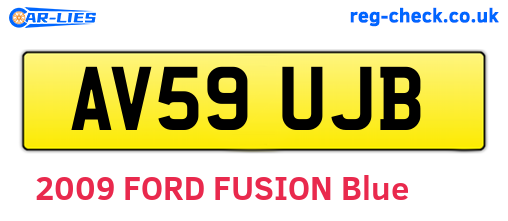 AV59UJB are the vehicle registration plates.