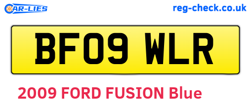 BF09WLR are the vehicle registration plates.