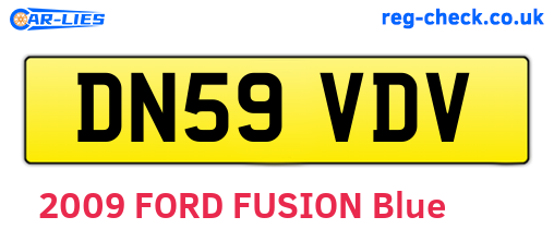 DN59VDV are the vehicle registration plates.