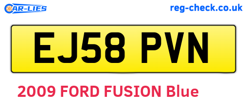 EJ58PVN are the vehicle registration plates.