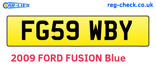 FG59WBY are the vehicle registration plates.