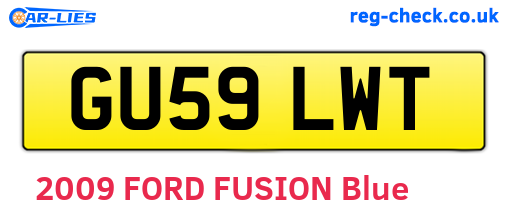 GU59LWT are the vehicle registration plates.