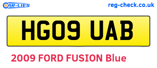 HG09UAB are the vehicle registration plates.