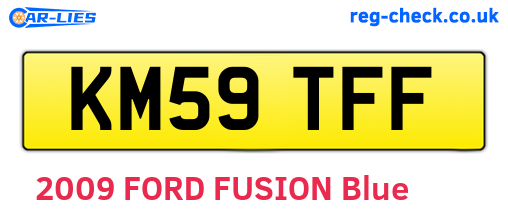 KM59TFF are the vehicle registration plates.