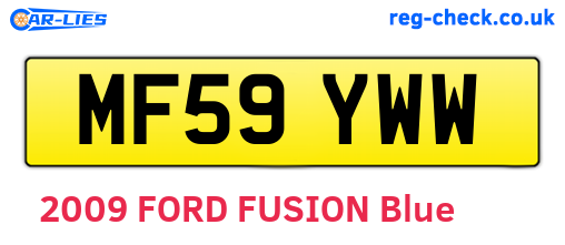 MF59YWW are the vehicle registration plates.