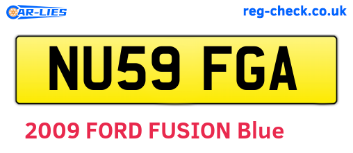 NU59FGA are the vehicle registration plates.