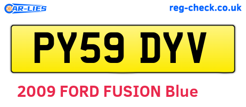 PY59DYV are the vehicle registration plates.